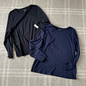 *flaw* Two Talbot’s cotton long sleeve shirts